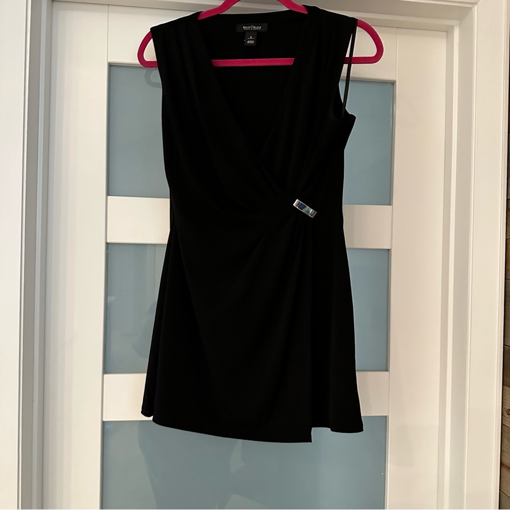 White House Black market sleeveless little black dress Sz S EUC